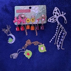 Fairycore Cottagecore Jewelry Bundle (Earrings, Ear Cuff, Necklaces)
